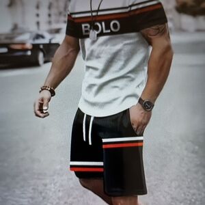 Mens Trendy Causal (Polo) T-Shirt & Shorts Sz XL nwot $49+free Hat.Item is new…